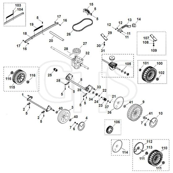 Viking MB455 E - Chassis - Parts Diagram