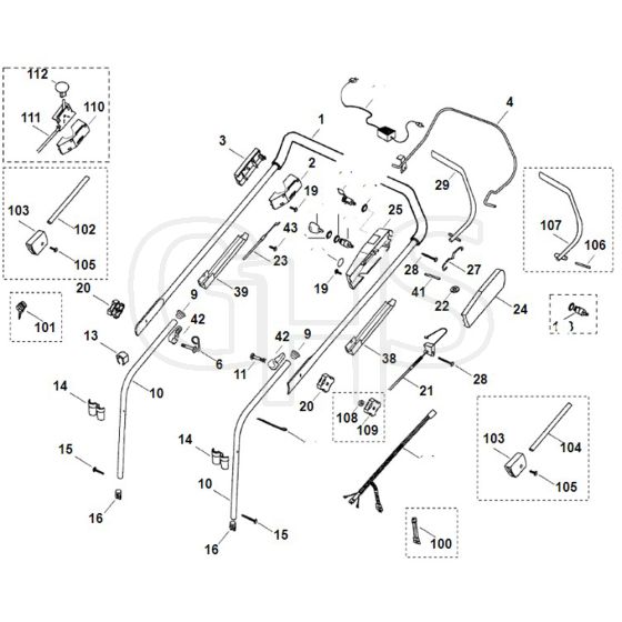 Viking MB455 MM - Handle - Parts Diagram