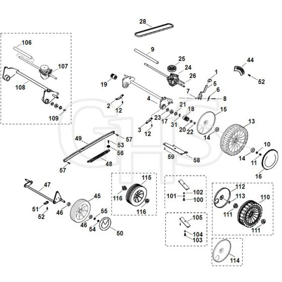 Viking MB505 MQ - Chassis - Parts Diagram