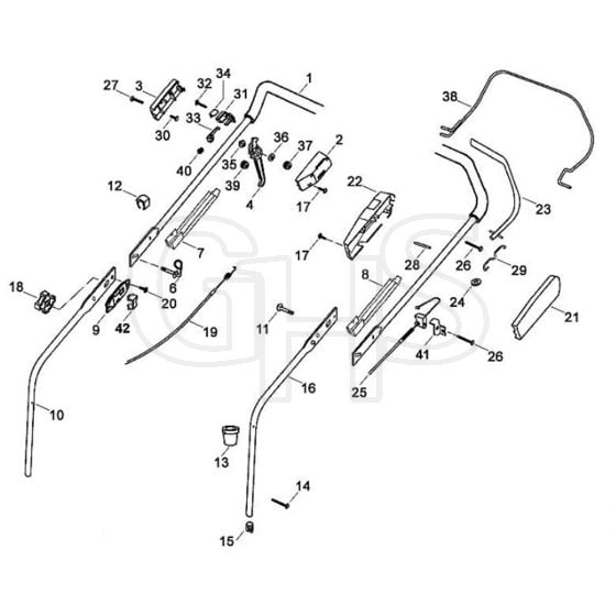 Viking MB505 MQ - Handle - Parts Diagram