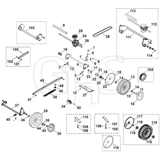 Viking MB505E - Chassis - Parts Diagram