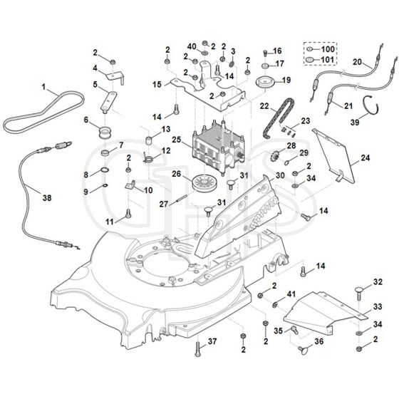 Viking MB858.0 - Drive - Parts Diagram