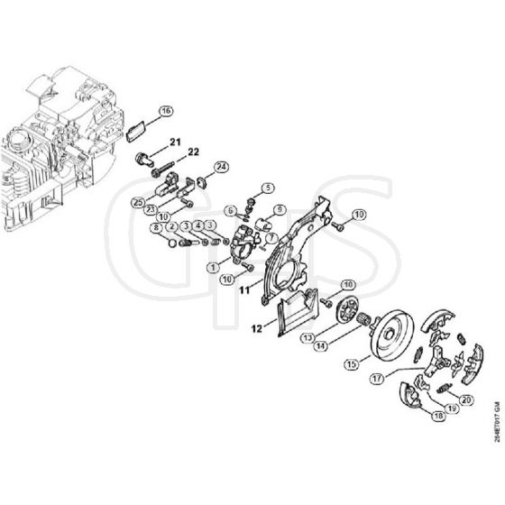 Genuine Stihl MC200 / B - Oil pump, Clutch