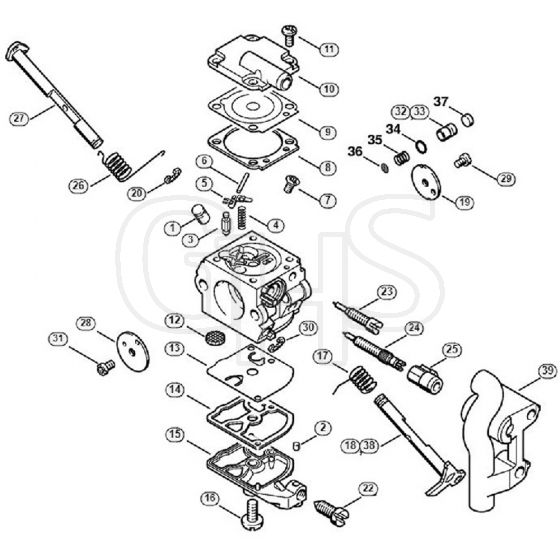 Genuine Stihl MC200 / H - Carburetor C1Q-S96 (41.2006), (19.2008)