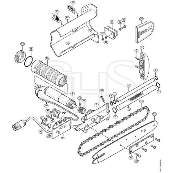 Genuine Stihl MC200 / J - Cutting depth limiter