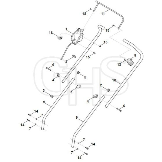 Viking ME235.0 - Handle - Parts Diagram