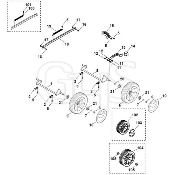 Viking ME400 M - Chassis - Parts Diagram