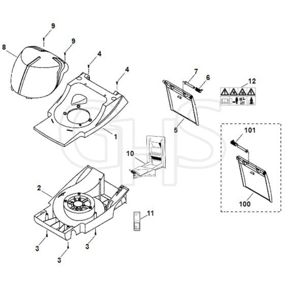 Viking ME400 M - Housing - Parts Diagram