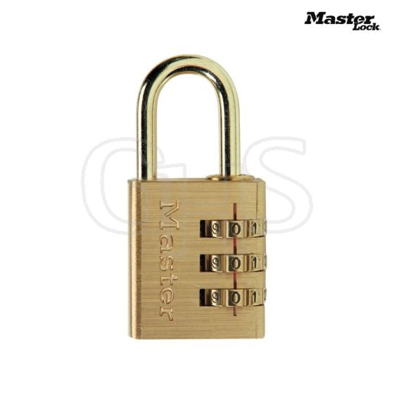 Master Lock Brass Finish 30mm 3-Digit Combination Padlock - 630EURD