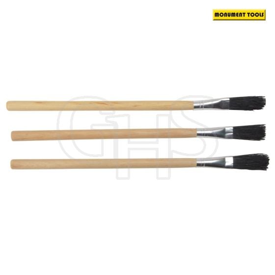 Monument 3015M Flux Brushes (3) Wood Handle - 3015M