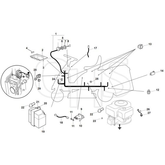 Viking MR345 - Electric Equipment - Parts Diagram