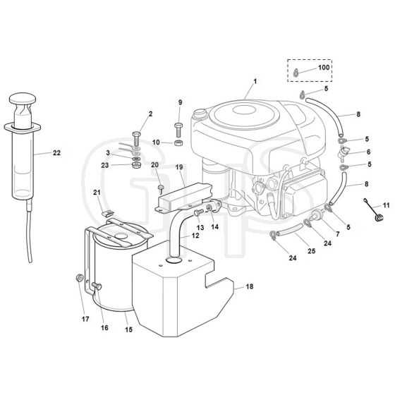 Viking MR345 - Engine - Parts Diagram