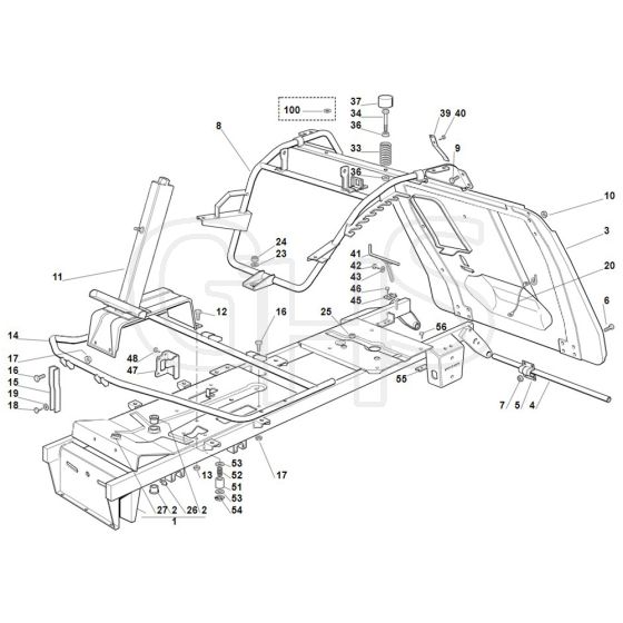 Viking MR345 - Frame - Parts Diagram