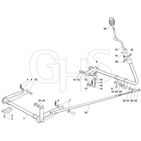 Viking MR345 - Height Adjustment - Parts Diagram