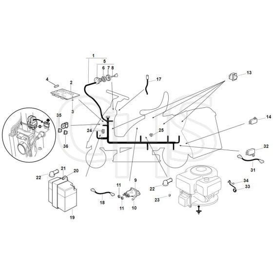 Viking MR385 - Electric Equipment - Parts Diagram