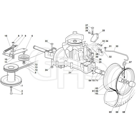 Viking MR385 - Gear Head - Parts Diagram