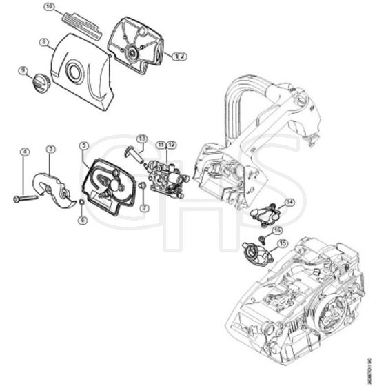 Genuine Stihl MS150 TC-E / G – Air filter, Carburetor box cover