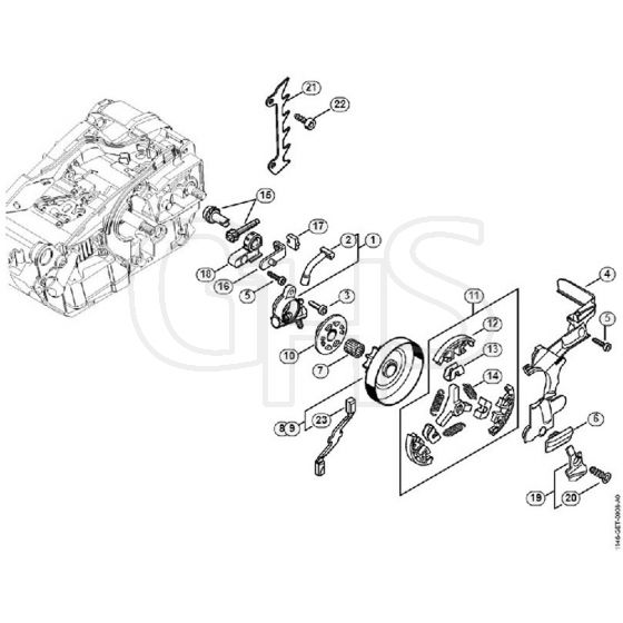 Genuine Stihl MS151 C-E / C - Oil pump, Clutch