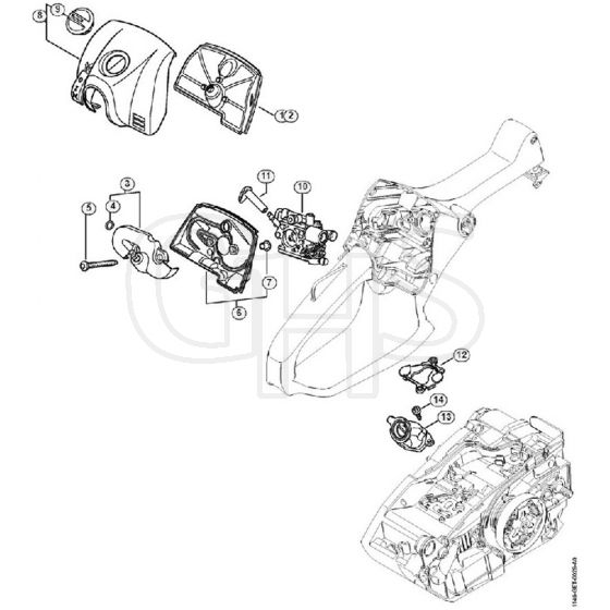 Genuine Stihl MS151 C-E / G - Air filter, Carburetor box cover