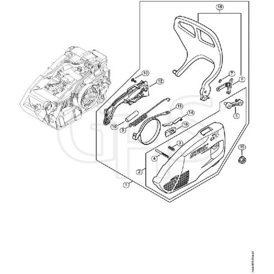 Genuine Stihl MS151 TC-E / D - Chain sprocket cover