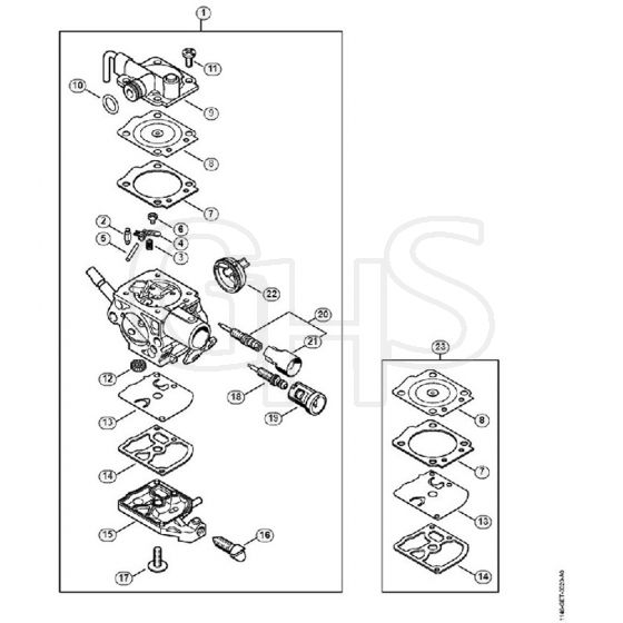 Genuine Stihl MS151 TC-E / H - Carburetor 1146/05 | GHS