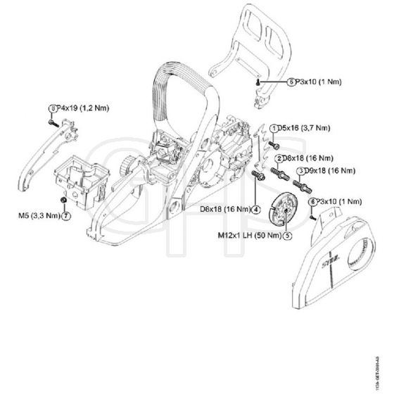 Genuine Stihl MS170 C-E / U - Tightening torques