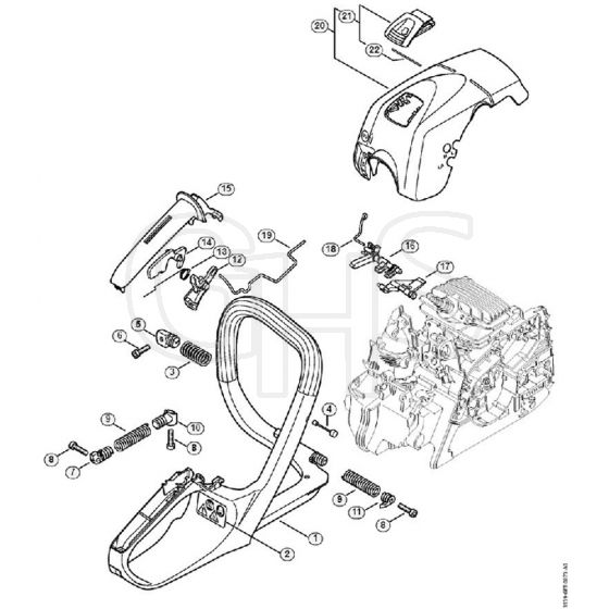 Genuine Stihl MS171 / M – Handle Frame Shroud