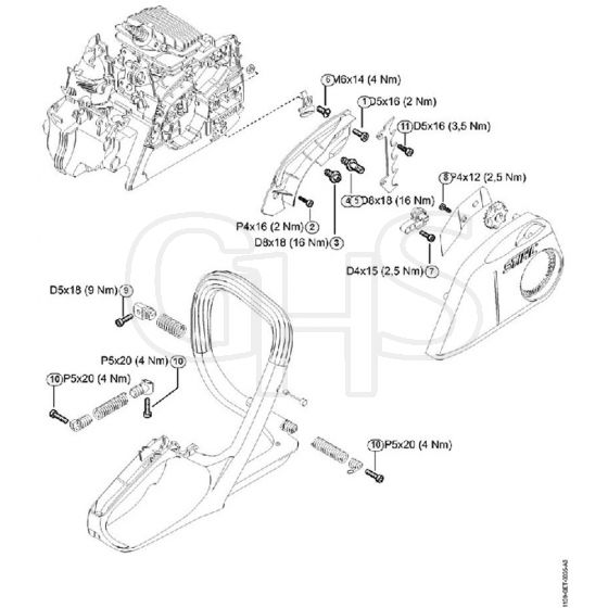 Genuine Stihl MS181 C-BE / AC - Tightening Torques