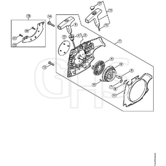 Genuine Stihl MS181 / D - Rewind starter MS 181