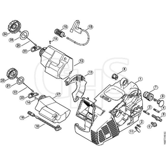 Genuine Stihl MS190 T / B – Motor housing