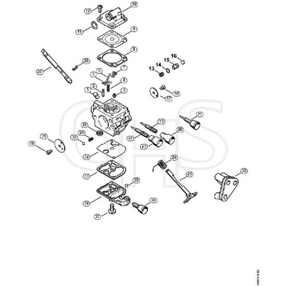 Genuine Stihl MS192 C-E / H – Carburetor C1Q-S259,C1Q-S124, C1Q-S124