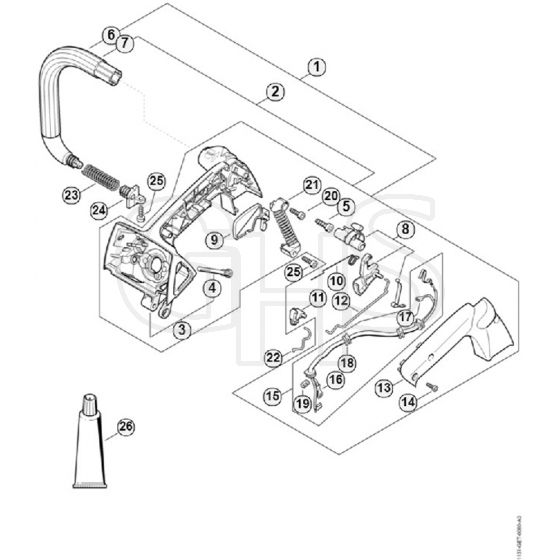 Genuine Stihl MS192 TC-E / G – Handle housing