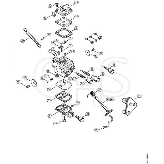 Genuine Stihl MS192 TC-E / K – Carburetor C1Q-S258, C1Q-S135, C1Q-S104