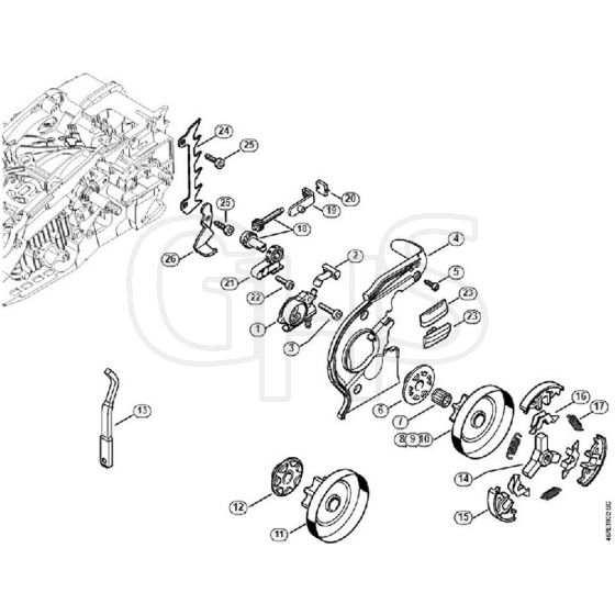 Genuine Stihl MS193 T / C – Oil pump, Clutch