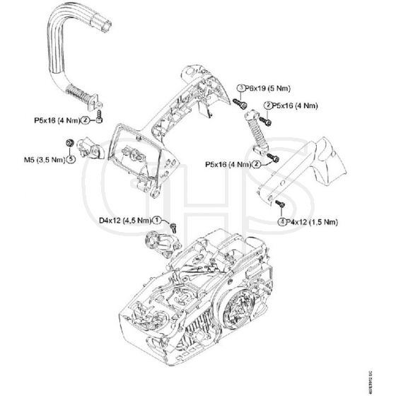 Genuine Stihl MS193 T / P – Tightening torques