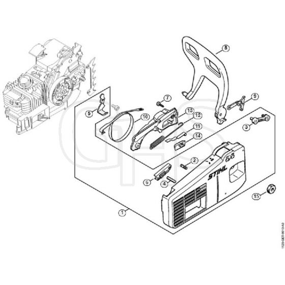 Genuine Stihl MS200 / E - Chain sprocket cover