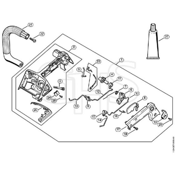 Genuine Stihl MS200 T / G - Handle housing MS 200 T