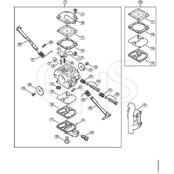 Genuine Stihl MS200 T / M - Carburetor C1Q-S32 (20.2003), (41.2008)