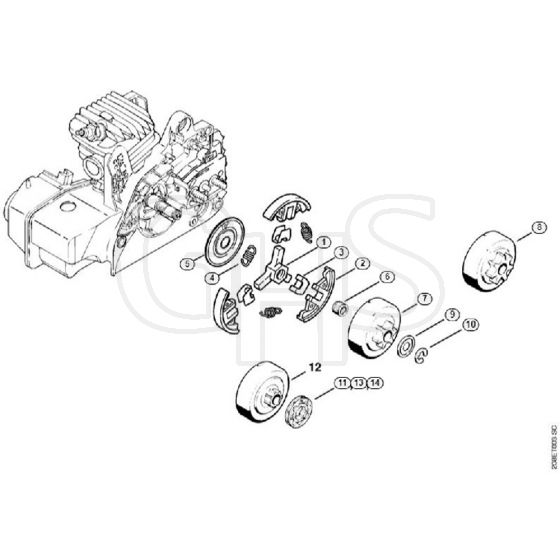 Genuine Stihl MS210 C-BE / E - Clutch