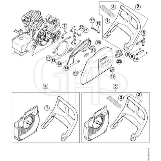 Genuine Stihl MS210 C-BE / F - Hand guard