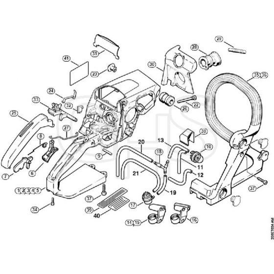 Genuine Stihl MS210 C-BE / N - Handle housing