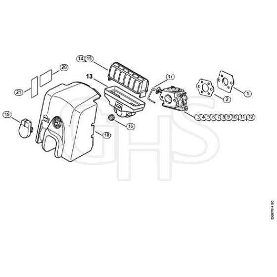 Genuine Stihl MS210 / L - Air filter