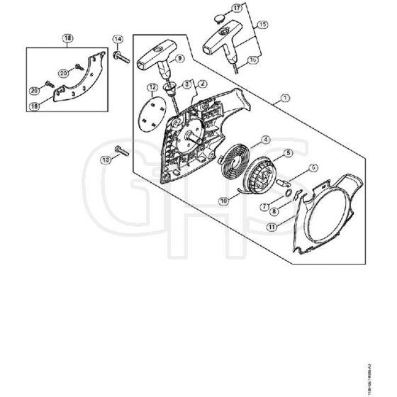 Genuine Stihl MS211 / D - Rewind starter