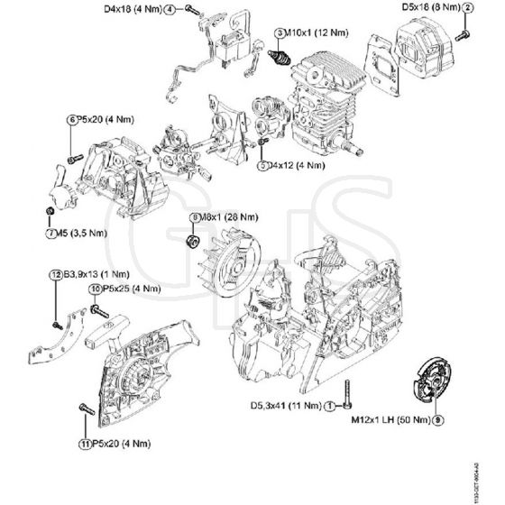 Genuine Stihl MS211 / Y - Tightening torques