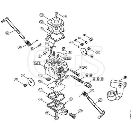 Genuine Stihl MS230 C-BE / R - Carburetor C1QS91, -S92, -S107, C1Q ...