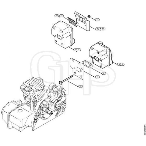 Genuine Stihl MS230 / G - Muffler