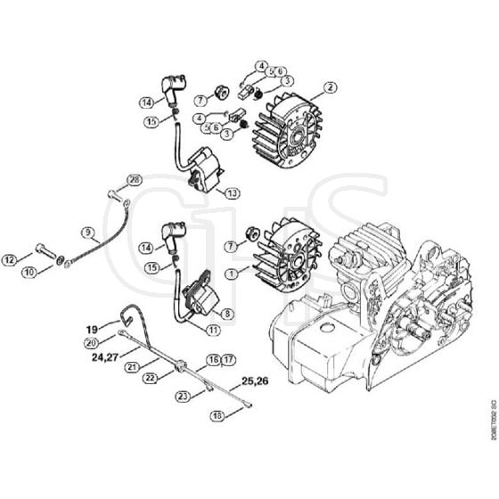 Genuine Stihl MS230 / H - Ignition system