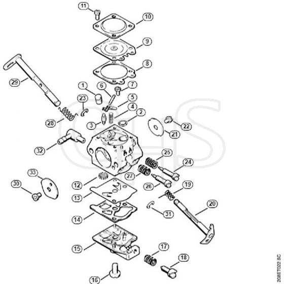 Genuine Stihl MS230 / O - Carburetor WT-1007 BR