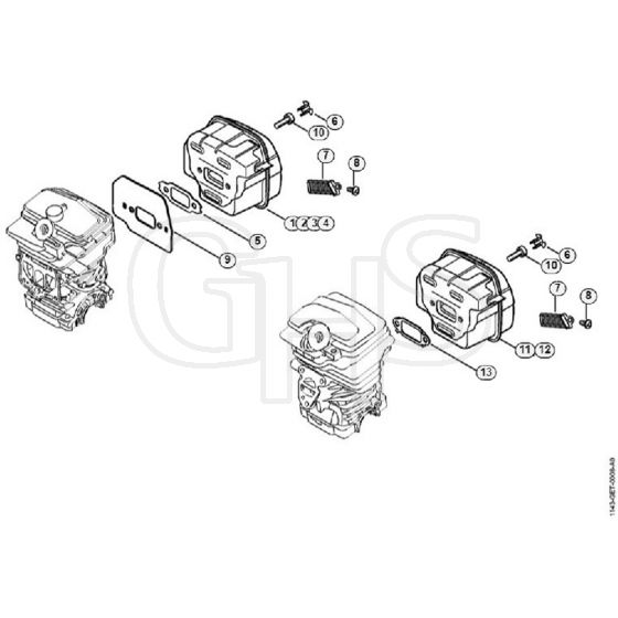 Genuine Stihl MS231 C-BE / C - Muffler