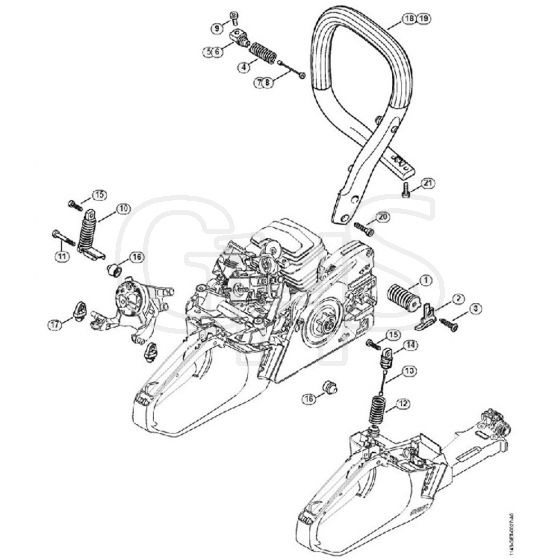 Genuine Stihl MS231 / K - AV System, Handlebar